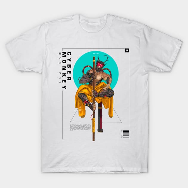 Cyber Monkey T-Shirt by Kolo